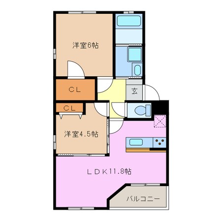 ディアコート徳重の物件間取画像